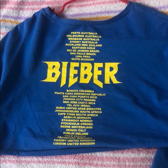 justin bieber purpose tour crop top - Picture 2 of 3